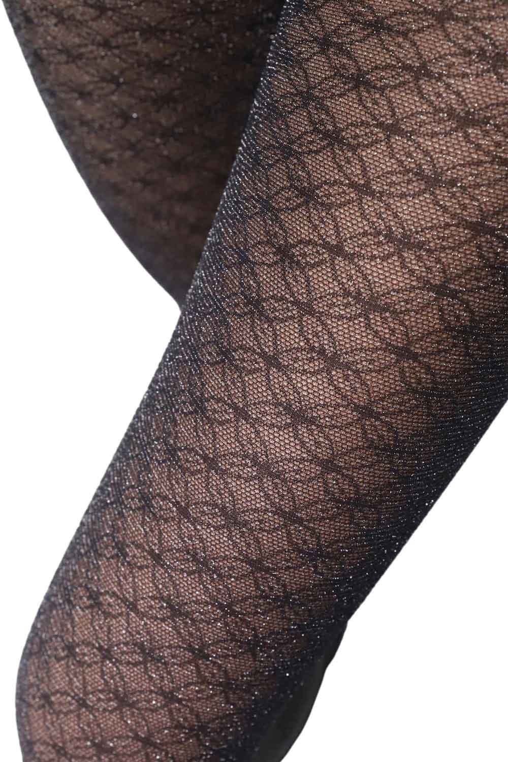 Sparkly Lace Patterned Tights