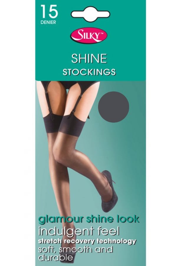 Supershine 15 Denier Reinforced Toe Plain Top Stockings