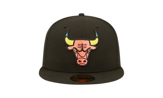 59FIFTY Chicago Bulls Pink Glow Fitted Hat "Walnut / Pink - Brim" NE1058