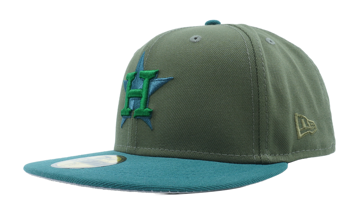 59FIFTY Houston Astros 45th Garden Party Fitted Hat "Olive / Teal - Brim" NE1099
