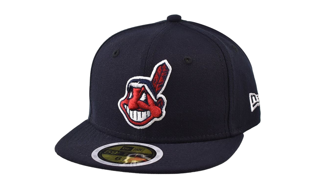 59FIFTY Cleveland Indians Chief Wahoo Fitted Hat "Navy" 70360246