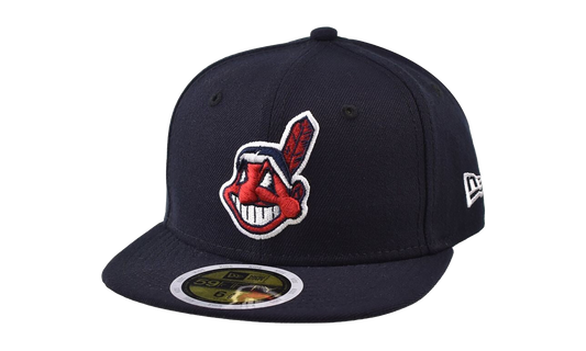 59FIFTY Cleveland Indians Chief Wahoo Fitted Hat "Navy" 70360246