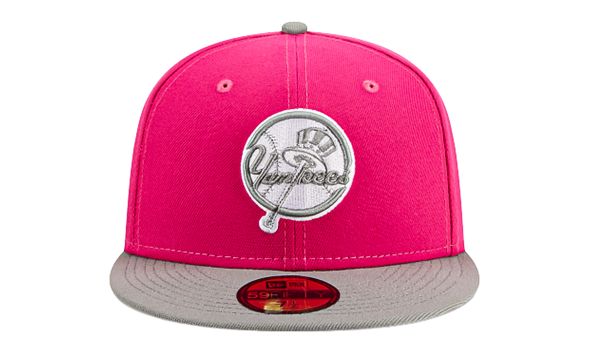 59FIFTY New York Yankees 2-Tone Color Pack Fitted Hat "Hot Pink / Grey - Brim" NE913