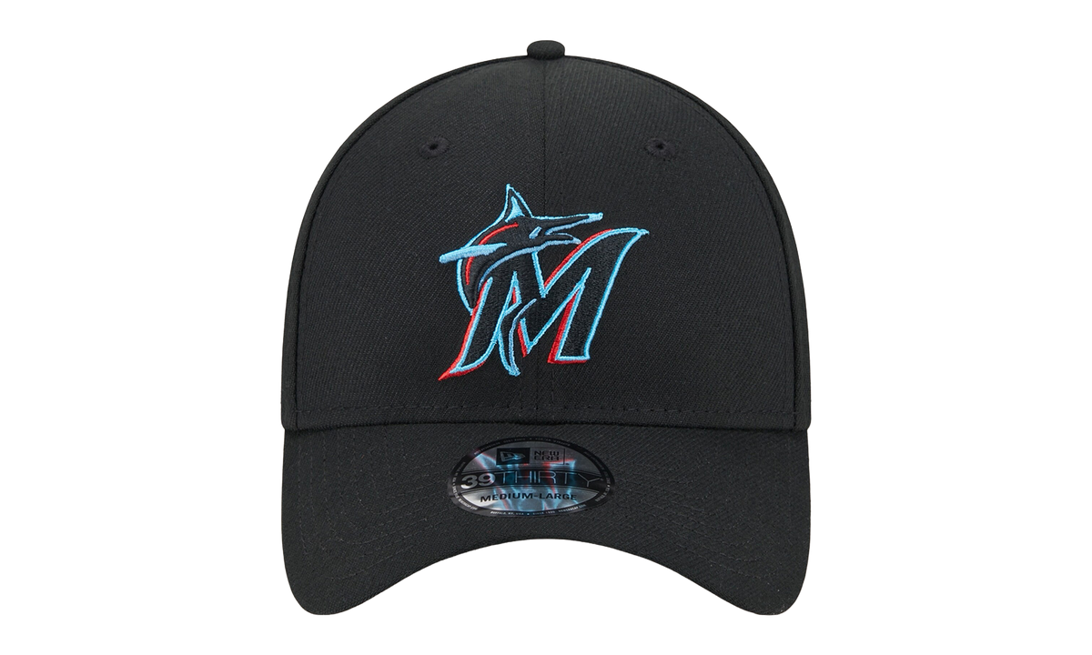 39THIRTY Miami Marlins Father’s Day Flex Fit Hat "Black / Teal - Under Brim" NE895