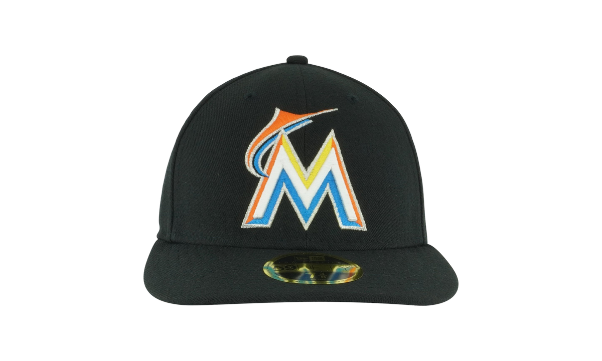 59FIFTY Miami Marlins 2017 Home Low Profile Authentic Fitted Hat "Black" NE961