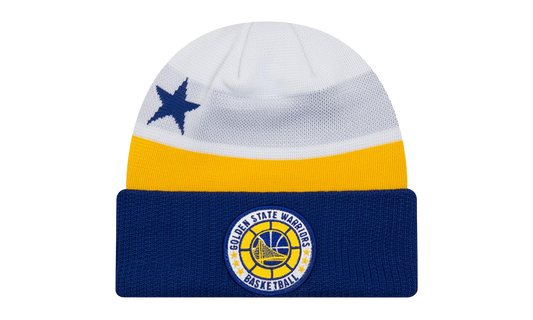 Golden State Warriors Tip-Off Series Knit Beanie "White / Grey / Yellow / Blue" NE674