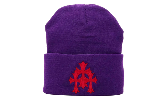 Triple Cross Watch Beanie "Purple" CHRM1802