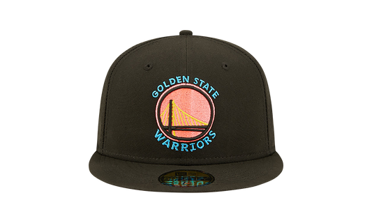 59FIFTY Golden State Warriors Pink Glow Fitted Hat "Black / Pink - Under Brim" NE1057