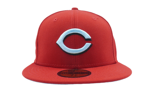 59FIFTY Cincinnati Reds 1990 World Series Cloud Under Fitted Hat "Scarlet / Sky Blue Cloud - Under Brim" NE810