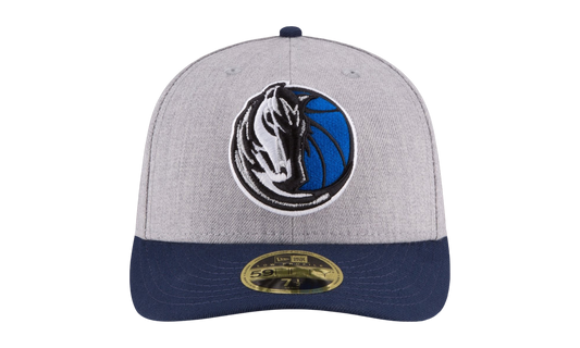 59FIFTY Dallas Mavericks Low Profile Authentic Fitted Hat "Heather Grey / Navy - Visor" NE947