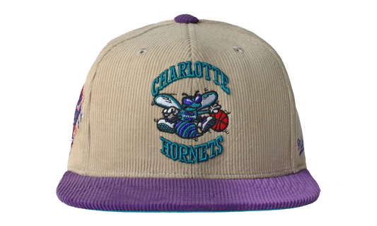 NBA Hardwood Classics 2-Tone Team Cord Fitted Cap "Charlotte Hornets - Off White" HHSF5812 CHOYYPPPOFWH