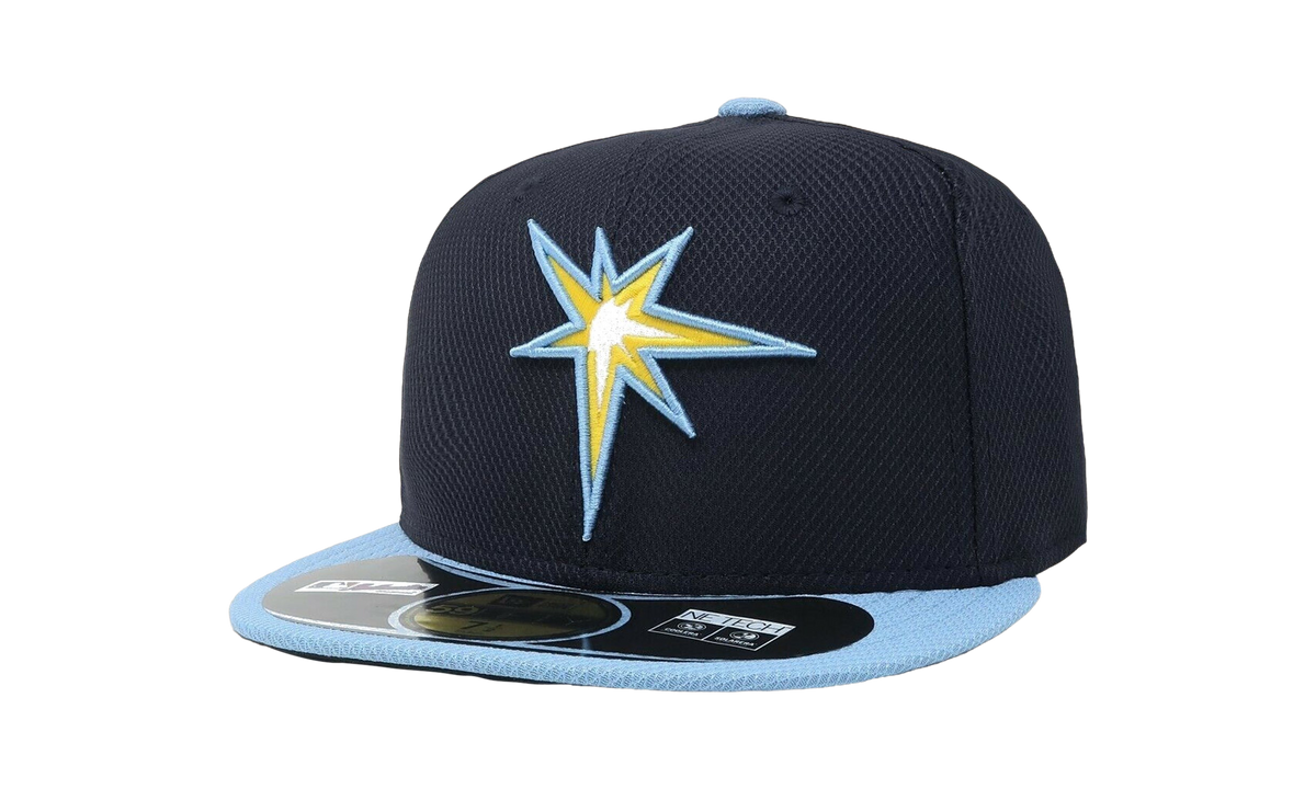 59FIFTY Tampa Bay Rays Diamond Era Fitted Hat "Black / Sky Blue - Brim" NE576