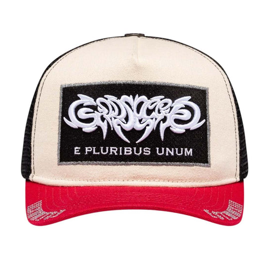 Godspeed E Pluribus Trucker Hat White Red