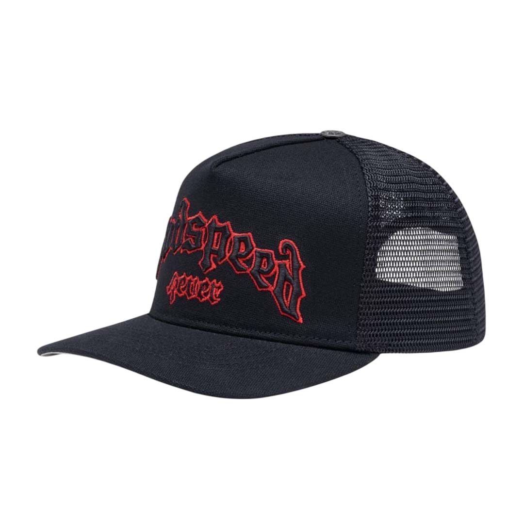 Godspeed Forever Trucker Hat Black Red