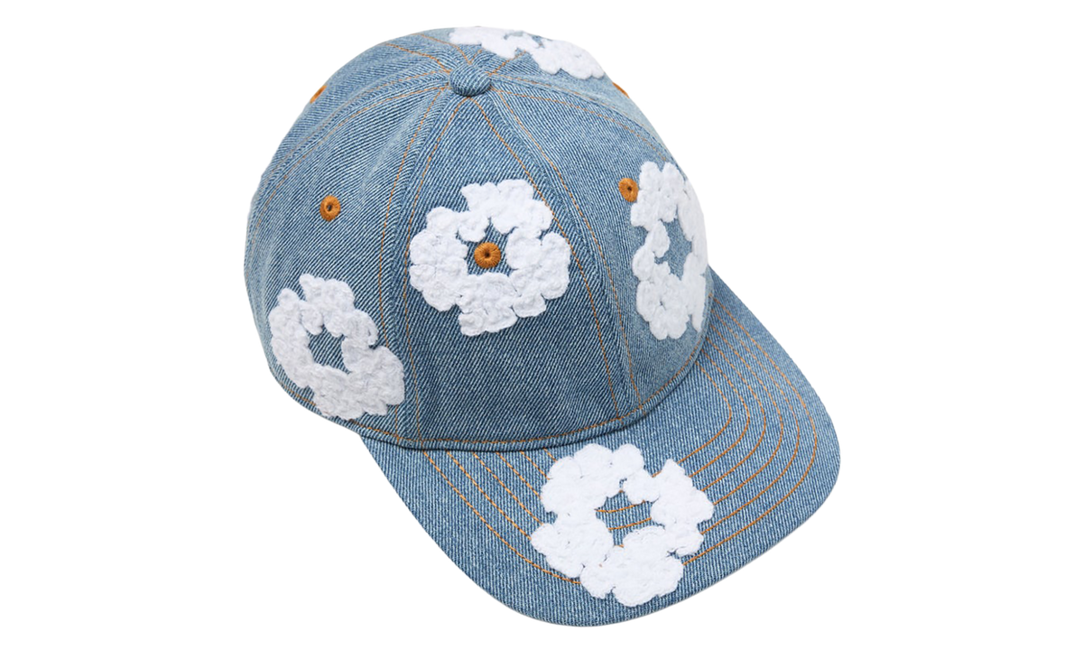 Cotton Wreath Raw Denim Cap "Light Wash" DT874
