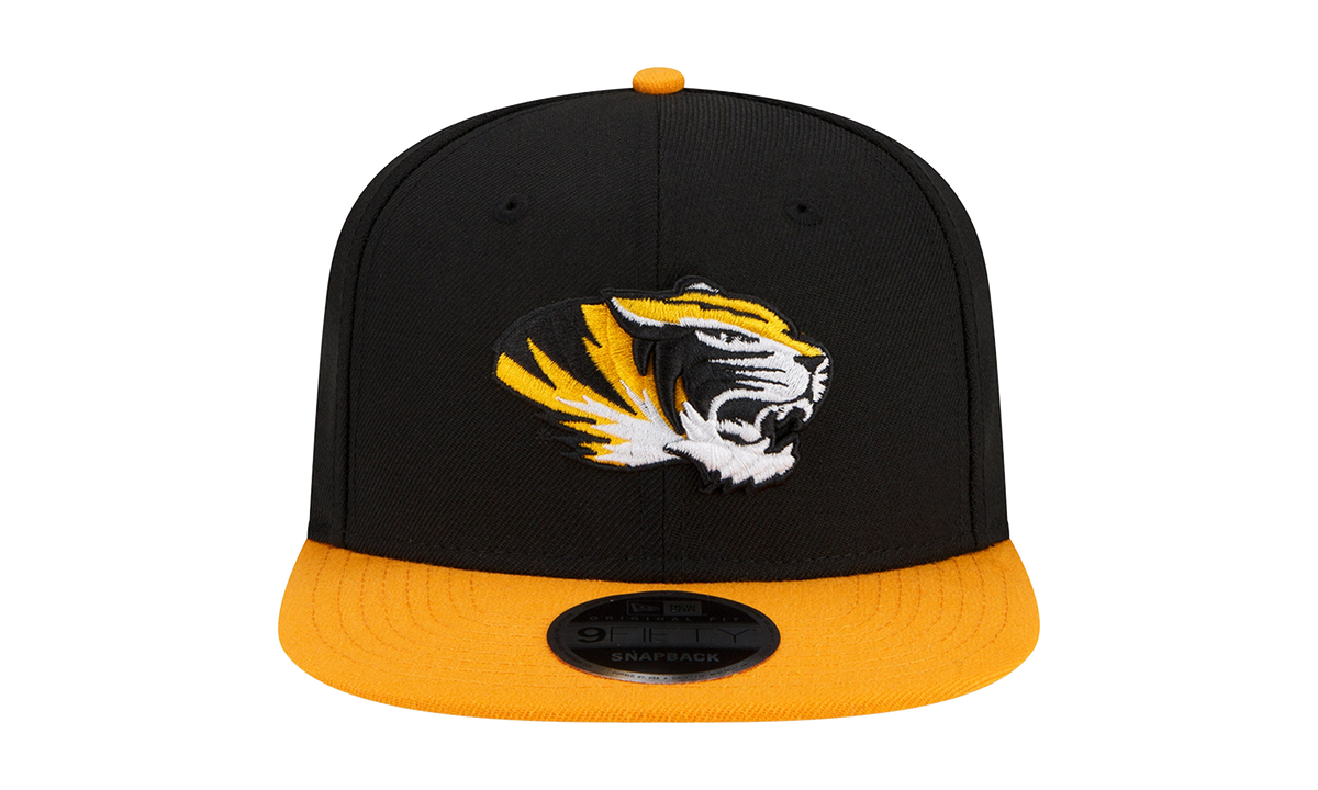 9FIFTY Missouri Tigers Snapback Hat "Black / Orange - Brim" NE986