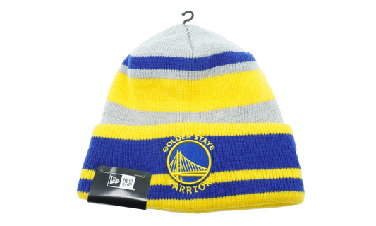 Golden State Warriors Knit Gray Layer Beanie "White / Yellow / Blue" NE1162