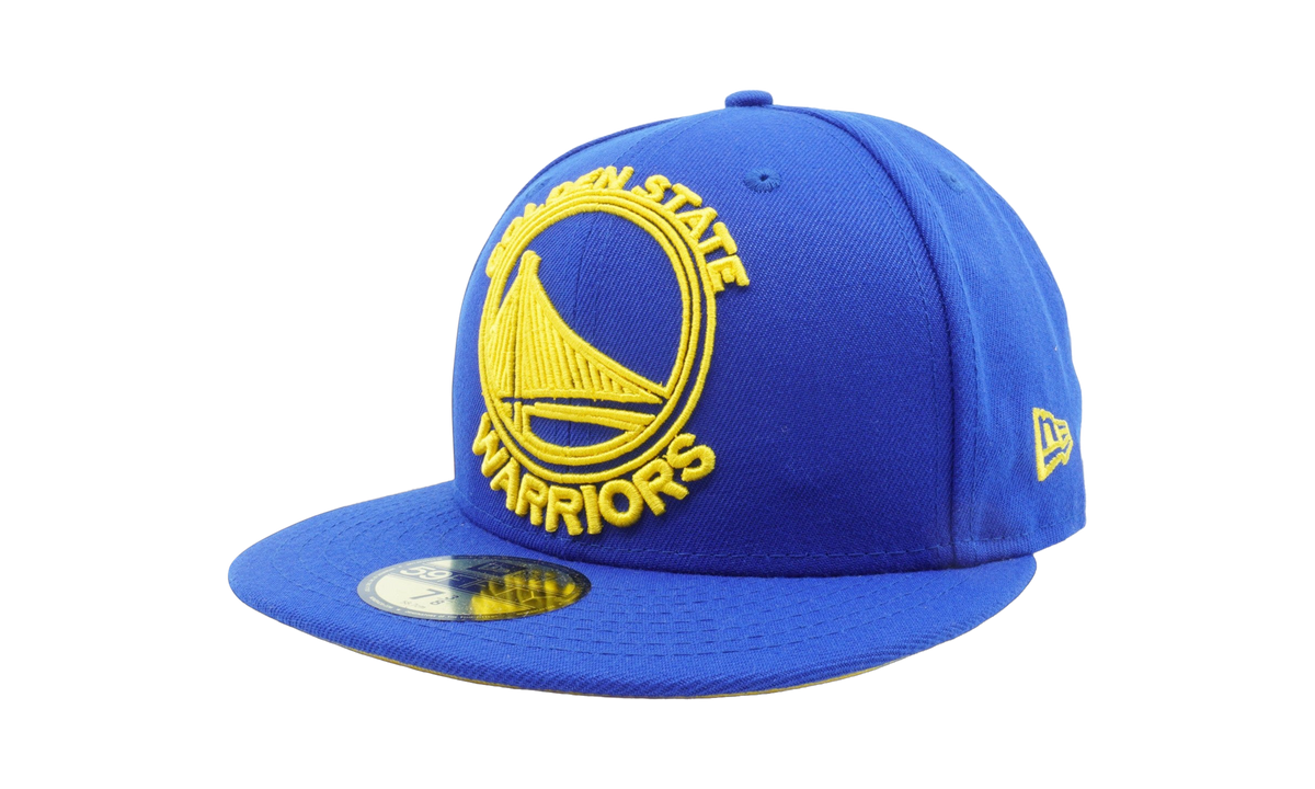 59FIFTY Golden State Warriors Frame Front Fitted Hat "Royal Blue" NE689