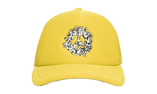 Cotton Peace Wreath Trucker Hat "Yellow" DT548