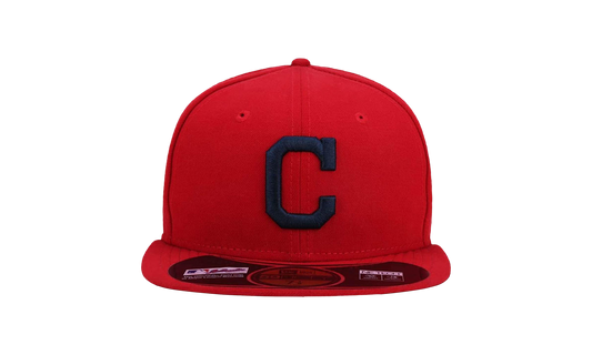 59FIFTY Cleveland Indians On-Field Fitted Hat "Red" NE934