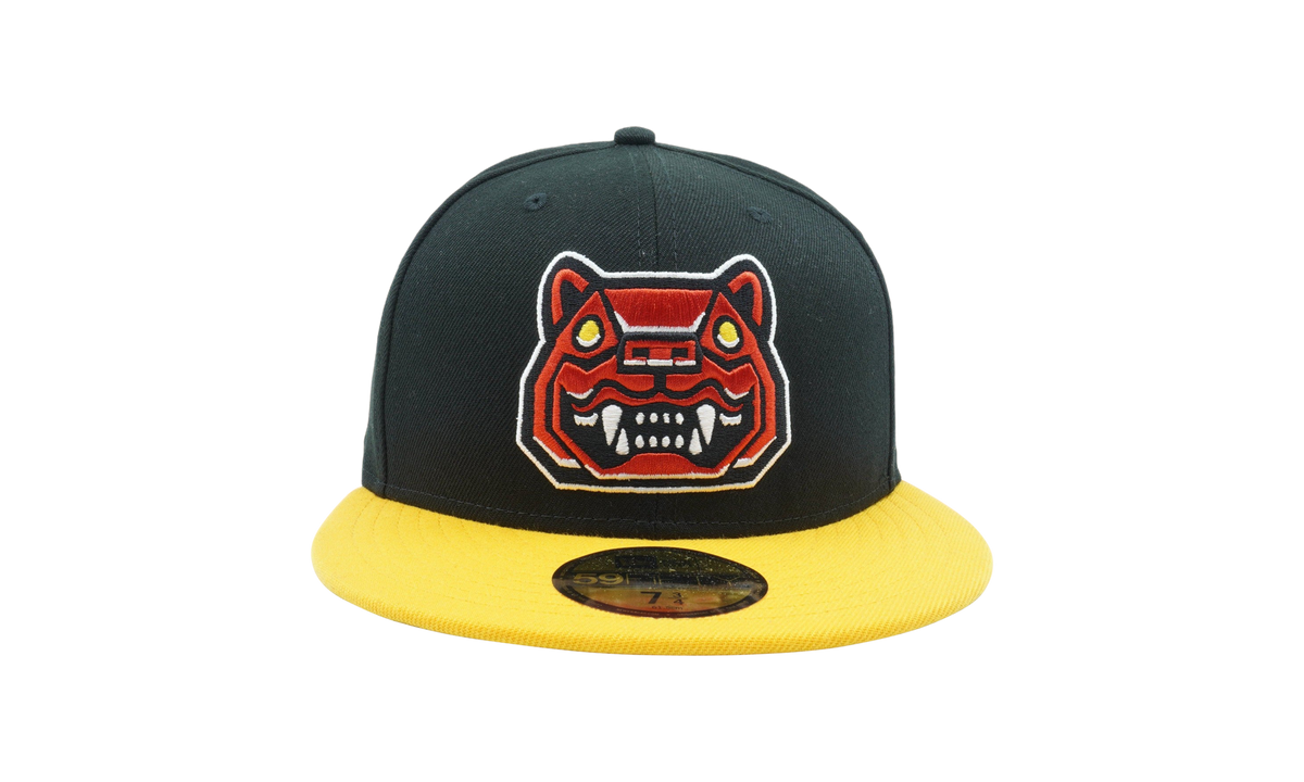 59FIFTY New Hampshire Fisher Cats Fitted Hat "Dark Green / Yellow / Dark Green - Under Brim" NE721