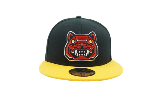 59FIFTY New Hampshire Fisher Cats Fitted Hat "Dark Green / Yellow / Dark Green - Under Brim" NE721