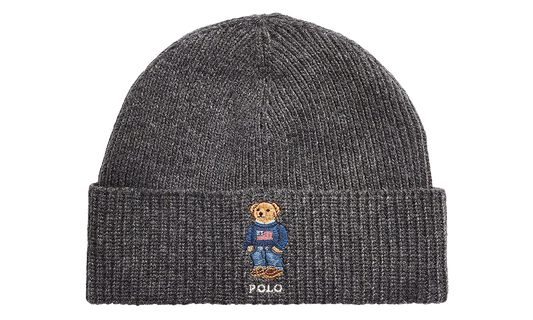 SOLID FLAG BEAR BEANIE "Charcoal" PC0873 032