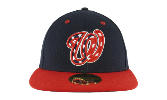 59FIFTY Washington Nationals Low Profile Authentic Fitted Hat "Navy / Black - Brim" NE975