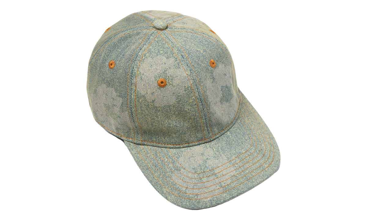 Mono Cotton Wreath Raw Denim Cap "Dirty Wash" DT906