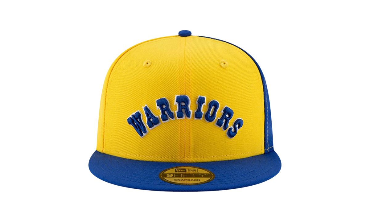 9FIFTY Golden State Warriors HWC Road Uniform Snapback Hat "Yellow / Blue / White / Blue - Brim" NE694