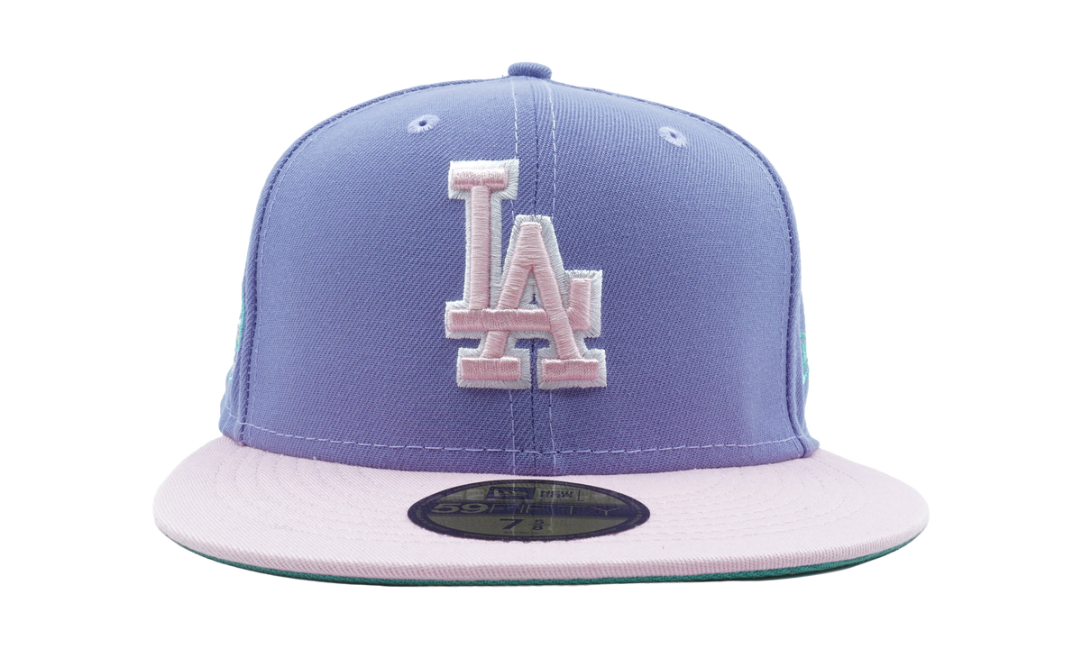 59FIFTY Los Angeles Dodgers 50th Anniversary Fitted Hat "Lavender / Pink / Green - Under Brim" NE1088