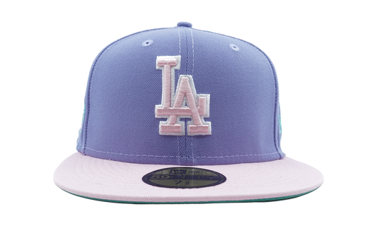 59FIFTY Los Angeles Dodgers 50th Anniversary Fitted Hat "Lavender / Pink / Green - Under Brim" NE1088