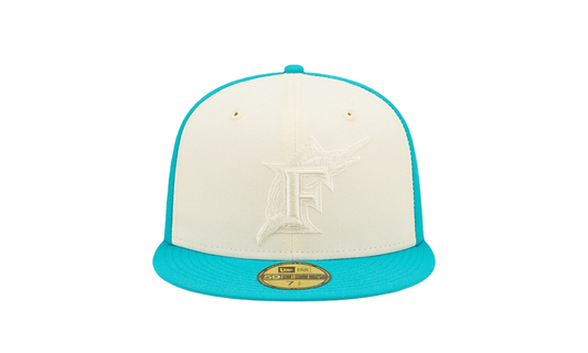 59Fifty MLB Florida Marlins Tonal 2-Tone Fitted Hat "Teal" 60243587