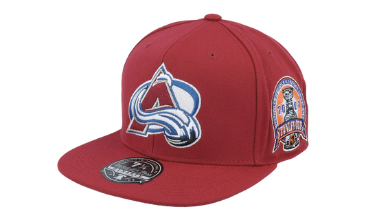 NHL Side Patch Fitted Cap "Colorado Avalanche - Burgundy" 6HSFLR22464 CAVBRGY