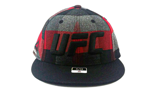 UFC Buffalo Plaid Flannel FVF Flex Hat "Red / Black" M850Z 004 UUFC