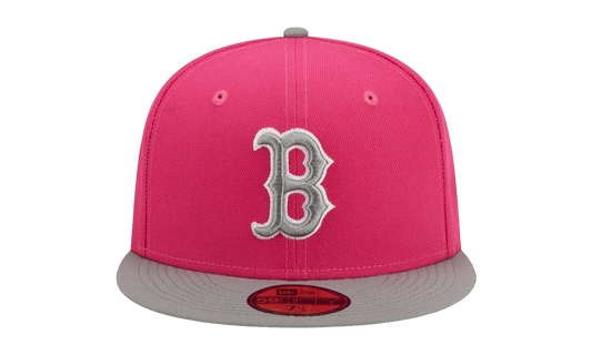 59FIFTY Boston Red Sox 2Tone Color Pack Fitted Hat "Pink/ Grey - Visor" NE912