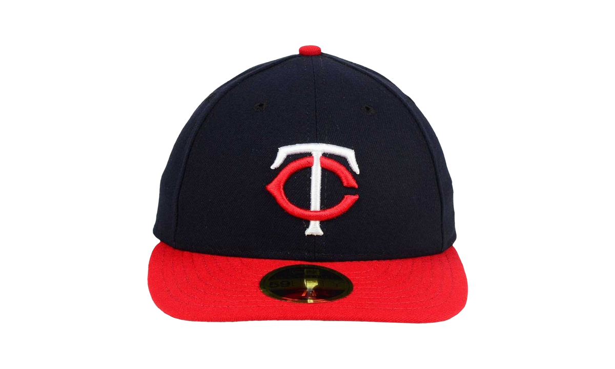 59FIFTY Minnesota Twins Low Profile Authentic Collection Fitted Hat "Black / Red - Brim" NE978