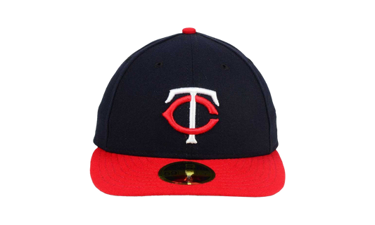 59FIFTY Minnesota Twins Low Profile Authentic Collection Fitted Hat "Black / Red - Brim" NE978