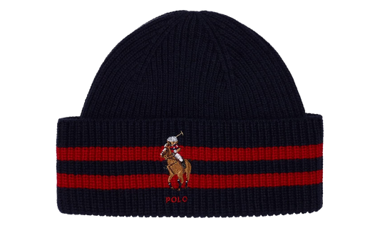 STRIPE CUFF BEAR BEANIE "Navy" PC0818 412