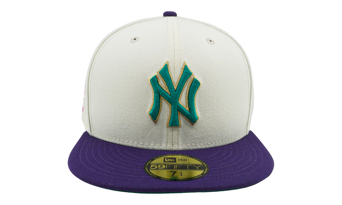 59FIFTY New Era x Eric Emanuel New York Yankees Fitted Hat "Cream/ Purple" NE1186