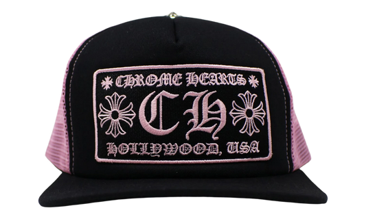CH Hollywood Trucker Hat "Black/Pink" CHRM1618