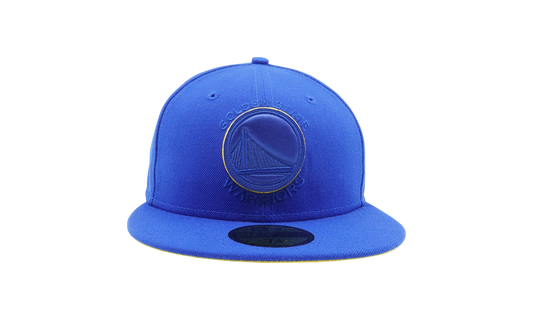 59FIFTY Golden State Warriors Leather Pop Fitted Hat "Royal Blue" NE1138
