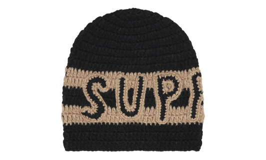 Crochet Logo Beanie "FW25 - Black" SU27869