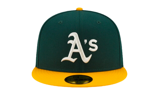 59FIFTY MLB Oakland Athletics Pop Sweat Fitted Hat "Green / Yellow" NE497