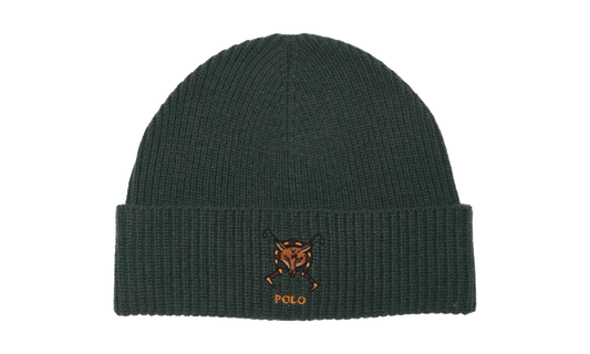 Embroidered Fox Rib-Knit Beanie "College Green" PC0918 354