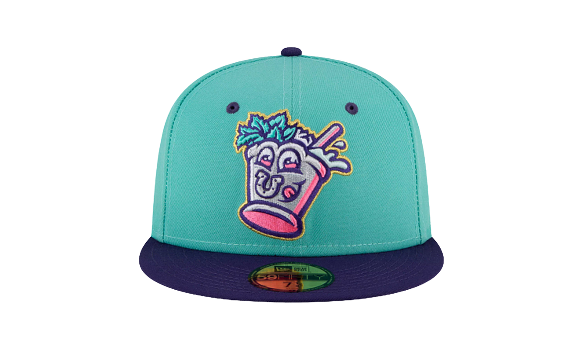 59FIFTY Louisville Bats Mint Julep Theme Night Fitted Hat "Teal / Purple - Brim" NE773