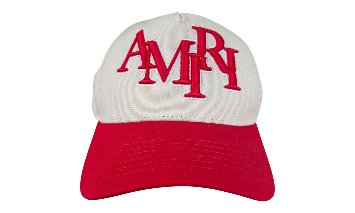 Staggered Logo Trucker Hat "White / Red" AMHACP1013 161