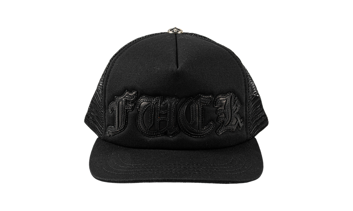 "Fuck" Trucker Hat "Silver Cross Ball - Black" CHRM1629