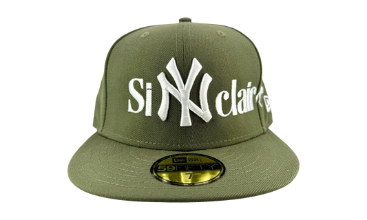 Sinclair New York Yankees Fitted Hat "Olive Green / White" NE1203