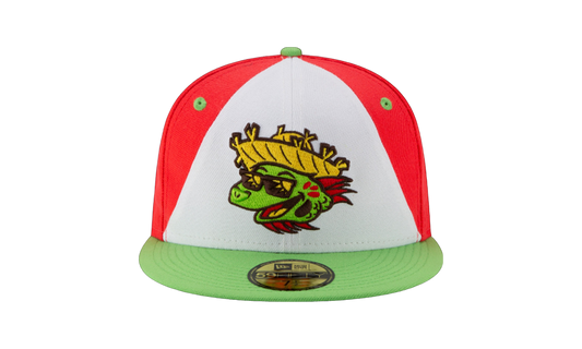 59FIFTY Harrisburg Theme Night 'Senators Playeros' Fitted Hat "Red and White / Green - Brim" NE746